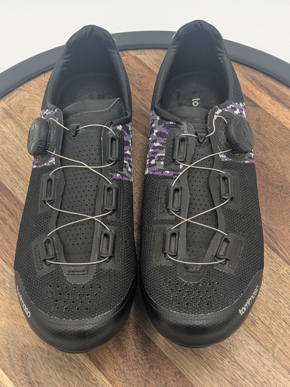 Tommaso Pista Aria Elite Women's Cycling Shoes Black Purple Size 40 (US 9)